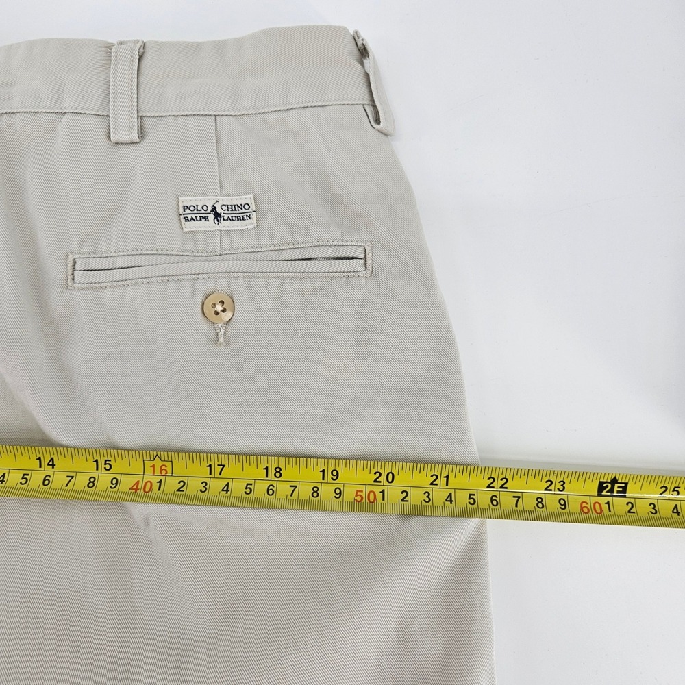 Polo Ralph Lauren Andrew Pant Mens 36x30 Tan Khaki Pleated Chino Cotton Trousers - Picture 8 of 11